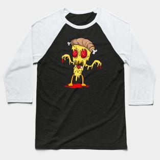 Cheesy Pizza Zombie Baseball T-Shirt